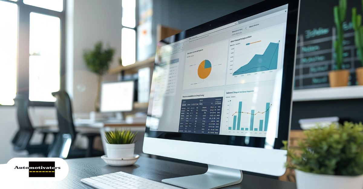 Service advisor using CRM software and analytics tools