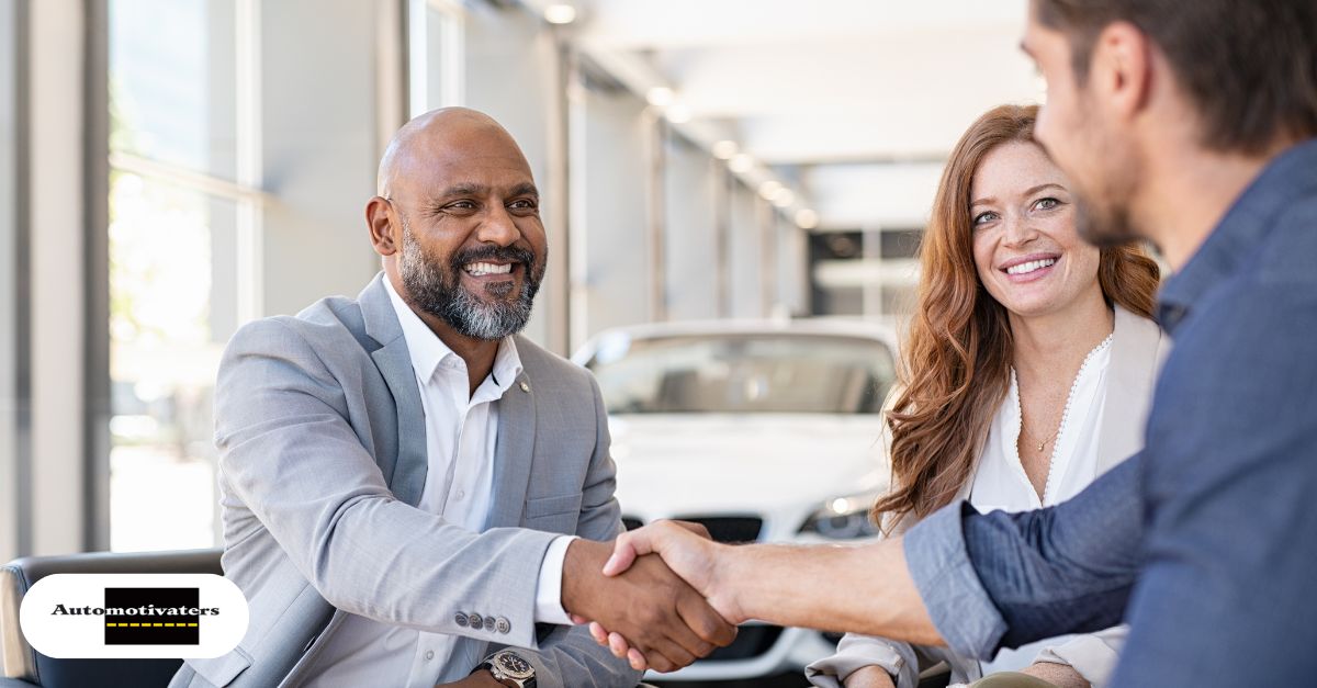 Service advisor guiding a customer