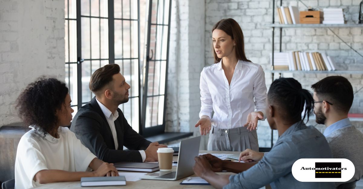 Employee leading a training session