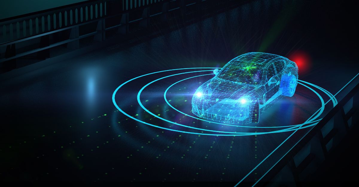 Vehicle driving through a smart city environment