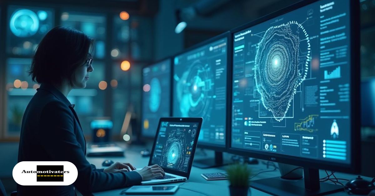 Professional designing adaptive AI with logic flows, data lookups, and role-play simulations